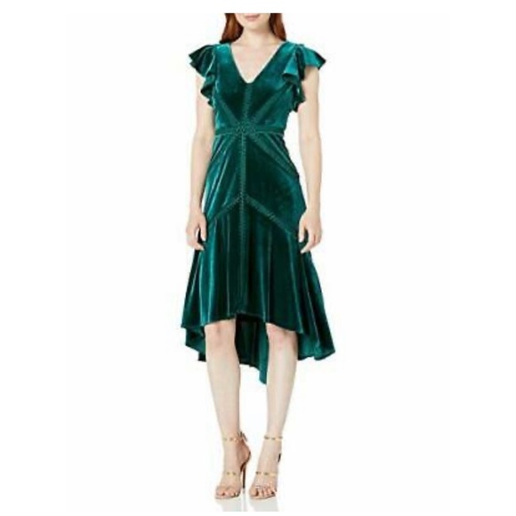 nordstrom green velvet dress